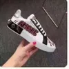 Schoenen dames herfst echte lederen sneakers graffiti print platform ontwerper schoenen bling klinknagels letters flats schoenen maat 34-45 mkjkk00000033