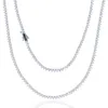 Chokers 3 Prong CZ Tennis Chain Necklace For Women Iced Out Bling 5A Cubic Zirconia Classic Female Choker 16 "18" Chokers