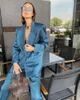 Women's Two Piece Pants Fashion Peaked Lapel Women Suits V Neck Pocket Blazer Pencil 2 Pieces Sets Office Lady Casual Daily WearWomen's