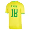 2022 2023 CAMISETA DE FUTBOL Paqueta Coutinho Camisa de futebol mundial de futebol brasileira Brasil Brasil Kids Maillots Marquins Vini Jr Antony Silva Dani Alves