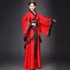 Sahne Giyim Kadınlar Festivali için Yetişkin Geleneksel Çin Giysileri Siyah ve Kırmızı Hanfu Costumestage