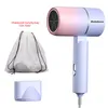 Folding Hairdryer 220V 240V 750W With Carrying Bag Air Anion Care For Home MIni Travel Dryer Blow Drier Portable 220811
