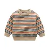 New Winter Fashion Kids Clothes Bebe Unisex Cotton Wool Knitted Striped Sweater Toddler Baby Boy Girl Jacket Tshirt 16 Years256t1119392