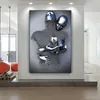 Metalen figuur beeldhouwkunst kunst canvas schilderij muur kunst romantisch standbeeld foto posters en prints quadro voor woonkamer huisdecoratie