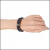 Charm armband smycken 8mm natursten lava rock armband kub zink legering sier guld f￤rg aromaterapi eterisk olja di dhq9g