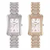 Luxury womens watches Designer 2022 All-match Fashion Ladies Watch Diamond Rectangular Quartz Waterproof women Watch Strip Nail Tide High Quality fdf