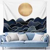 Boho Psychedelic Witchcraft Mountain Moon Star Bird Print Tapijt Wall Hangende slaapkamer Woonkamer Achtergrond Stoffen Tapiz J220804