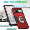 Metal Ring Magnetic Support Kickstand Shockproof Cases Full Body Heavy Duty Drop Protector Phone cover For Google Pixel 6/6 Pro/Pixel 7/7 Pro