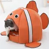 Cat Beds furniture Sleeping Bag Kennel Basket Dog s House Short Plush Small Pet Bed Warm Puppy Nest Products L220826