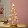 Christmas Decorations Led Iron Night Lamp Crystal Tree Birthday Gift Room Bedroom Scene Layout Decorative Small Table LampsChristmas