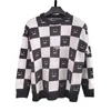 22SS France New Classic Man Mulheres Mulheres Lattice Sweater Early Autumn Winter Limited Knitting Crewneck Pullover Street Fashion Casual Sweatshirt TJammy003