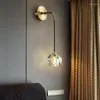 北欧の装飾ホームクリスタルウォールランプスコンセ照明LED木材通路ダイニングルームベッドルームベッドサイド