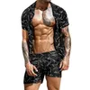 Survêtements pour hommes costume pour hommes chemise hawaïenne à manches courtes et Shorts été décontracté Floral plage deux pièces 2022 hommes hommes hommes