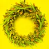 Decorative Flowers & Wreaths Artificial Lavender Wreath Wall Door Hanging Garland 16 Inch Fake Flower Round Home Wedding Decor For Thanksgiv