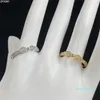 Vintage Clover Diamond Ring Erkek Kadın Çift Rhinestone Halkaları Altın Gümüş Kristal Yüzük