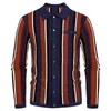 2023 Polo's voor heren Men Kleur Matching gebreide shirt trui lange mouw slanke revers knop vest ademende herfst mode kleding voor mannen van mannen