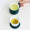 Creative Pottery Tea Mok met filter en bedek gepersonaliseerde bloementhee Cup Travel Office Drinkware Beste cadeau voor vaderbaas Men T220810