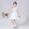 Girl's Dresses Kid Flower Girl For Wedding Birthday Party Gowns White Feathers Short Formal Princess Dress Pageant CuteGirl's