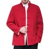 Otoño para hombre estilo chino abrigo de algodón suelto Kimono Cardigan hombres Color sólido ropa de abrigo chaqueta abrigos M5XL 220811