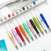 Beaded Plastic Gel Pen Creative Hand Beaded Pens Teacher Children Gift School Office Supplies WJ0019