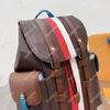 High Quality Backpacks Casual Backpack Large Capacity Shoulder Bags Designer School Bag Men Travel Pack Leather Vernis Letter Handbag Back Packs Flap Pocket