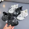 Sport Kids Mesh Sneakers Leather Anti -Fashion Boys Shoes casuais para crianças meninas 220811