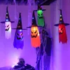 5 series Halloween Hanging Ghost LED Flashing Light Halloween Party Dress Up Glowing Wizard Hat Lamp Horror Props Home Bar Decorations