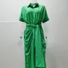 여자 드레스 슬림 핏 패션 캐주얼 평범한 컬러 패치 워크 인쇄 오프 어깨 드레스