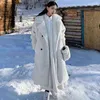 2021 Autumn Winter Long Coat Woman Faux päls Kvinnor Varma damer Fur Teddy Jacket Kvinna Plush Teddy Outwear Plus Size T220810