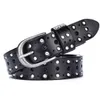 Belts Women's Genuine Leather For Women Rivet Goth Punk Vintage Design Belt WomanBeltsBelts