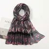 Moda Polka Floral Strape Scalf Salif Kobiety Wysokiej jakości druk Paszmina Wrap Snood muzułmański hidżab 180x70cm