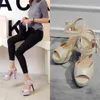 Sandals Shoes Women 'S Shoes Female Summer New High-Heeled Fish Mouth Bow Sexy Rough With Waterproof Platform Roman