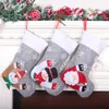 Christmas decoration Candy stockings Grey Xmas Tree Pendant Large Christmas stock with lights Kids Xmas-Gift Bag