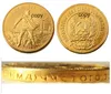 En uppsättning av 1923-1982 9st Soviet Craft Russian 1 Chervonetz 10 Rubel CCCP USSR LETTERADE CAND GOLD PLATED Ryssland Coins Copy249e