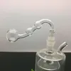 El vidrio de la mini cachimba de la pipa que fuma bong el wok de cristal transparente clásico de la burbuja doble S de la forma colorida del metal