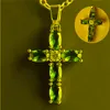 Chaînes croix pendentif bijoux pour femmes collier cadeau mode argent couleur bleu principal pierre chaînes