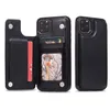 Casos de telefone de carteira de couro de flip de luxo capa de slots de cartão magnético para iPhone 14 13 12 11 Pro Max 6 7 8 mais 10 x Xs Samsung Note S10