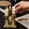 Ljusstakarhållare elefant gyllene bröllop hem bar vardagsrum juldekoration nordisk ljusstake djur skulpturekandel