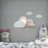 ウォールランプノルディックマカロンLEDガラスランプベッドルームの照明器具モダンな子供の部屋雲の階段散布壁
