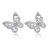 Brincos do garanhão Trendy Butterfly Studs Silver Color Korean for Women Anniversary Presente Jóias por atacado E6092STUD