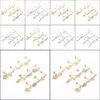 Nose Rings Studs Body Jewelry 50Pcs Piercing - Cz Gems Earring Ear Helix Bar Lobe Thin Cartilage Tragus Diath R Dhyc4