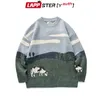 LAPPSTERYouth Uomo Mucche Vintage Maglioni invernali Pullover Uomo ONeck Moda coreana Maglione Donna Casual Harajuku Abbigliamento 220811