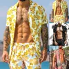 Survêtements pour hommes costume pour hommes chemise hawaïenne à manches courtes et Shorts été décontracté Floral plage deux pièces 2022 hommes hommes hommes