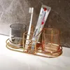 Hooks Rails Tooth Brush Stand för tandborste kosmetik koppar badkul tvål vägg monterade badrumstillbehör arrangör utrymmesbesparande