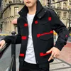 Giacche da uomo Bomber giapponese da college per uomo Cachi Casual Hiphop con cappuccio Autunno Maschile Esercito militare Streetwear Cargo CoatMen's