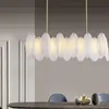 Pendant Lamps Romantic Beautiful Feather White Glass Leaf Individual Character Decorates LampPendant