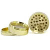 Logo ORO all'ingrosso 4 strati Fumo Herb Grinders Strumenti per frantoio per tabacco in metallo in lega di zinco per bong in vetro 40mm 50mm Diametro Accessori per fumo DHL Free