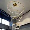 Lampes suspendues creuses pour Loft, appartement, Villa, salon, bâtiment Duplex, lustre de grande hauteur, étage intermédiaire, décoration moderne pour la maison