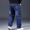 Fashion 10XL Oversize Jeans Men Fat Loose Trousers Casual Cargo Pants Black Baggy Comfortable Work Daily 220811