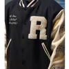 Rue Vintage Vêtements Crâne Baseball Américain Patchwork Lettre Brodé Lâche Veste Hommes Mode 220811